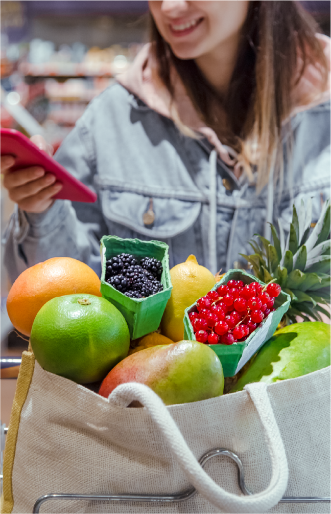 Woman selecting fresh produce